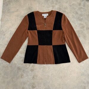 Vintage Colorblock Blazer Jacket